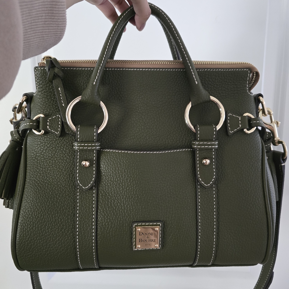 Dooney & Bourke Olive Green Leather Satchel